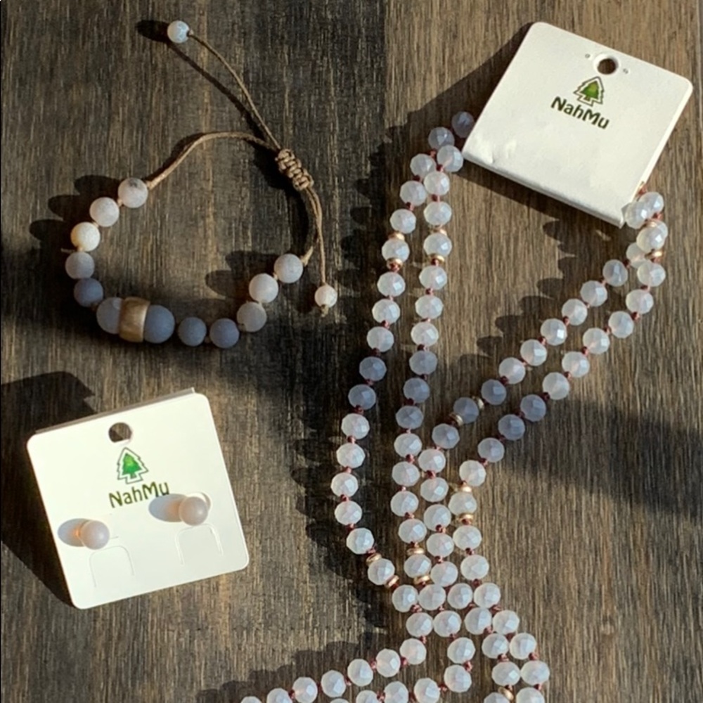 Sale New NahMu jewelry matching gift smoky grey